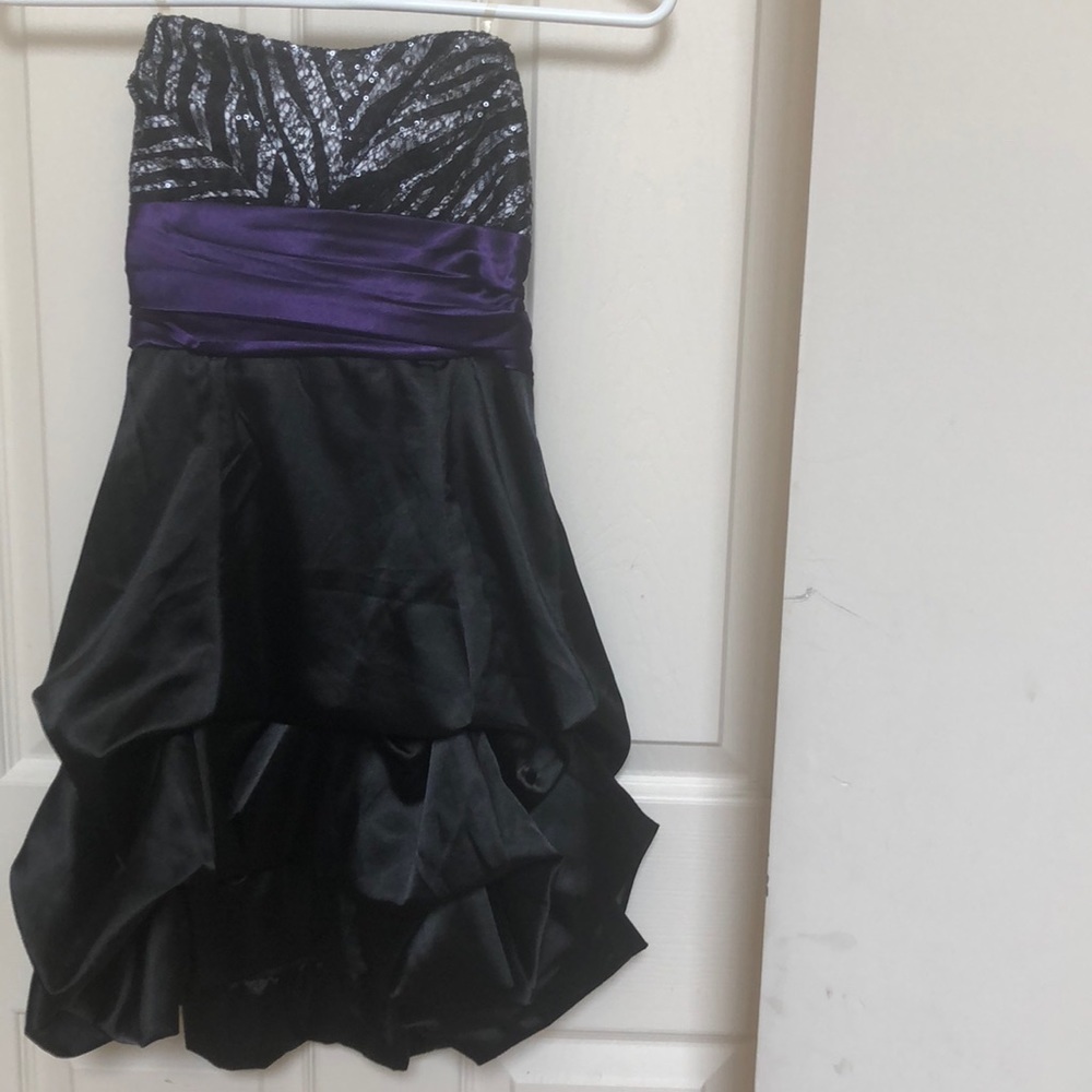 Bubble Homecoming Dress with Zebra Print